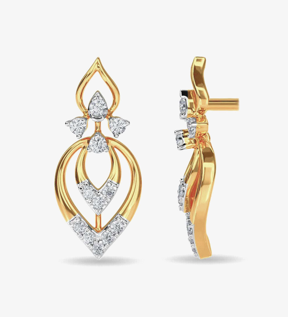Accessories - Diamond Stud Eulla Earring Rose Gold -