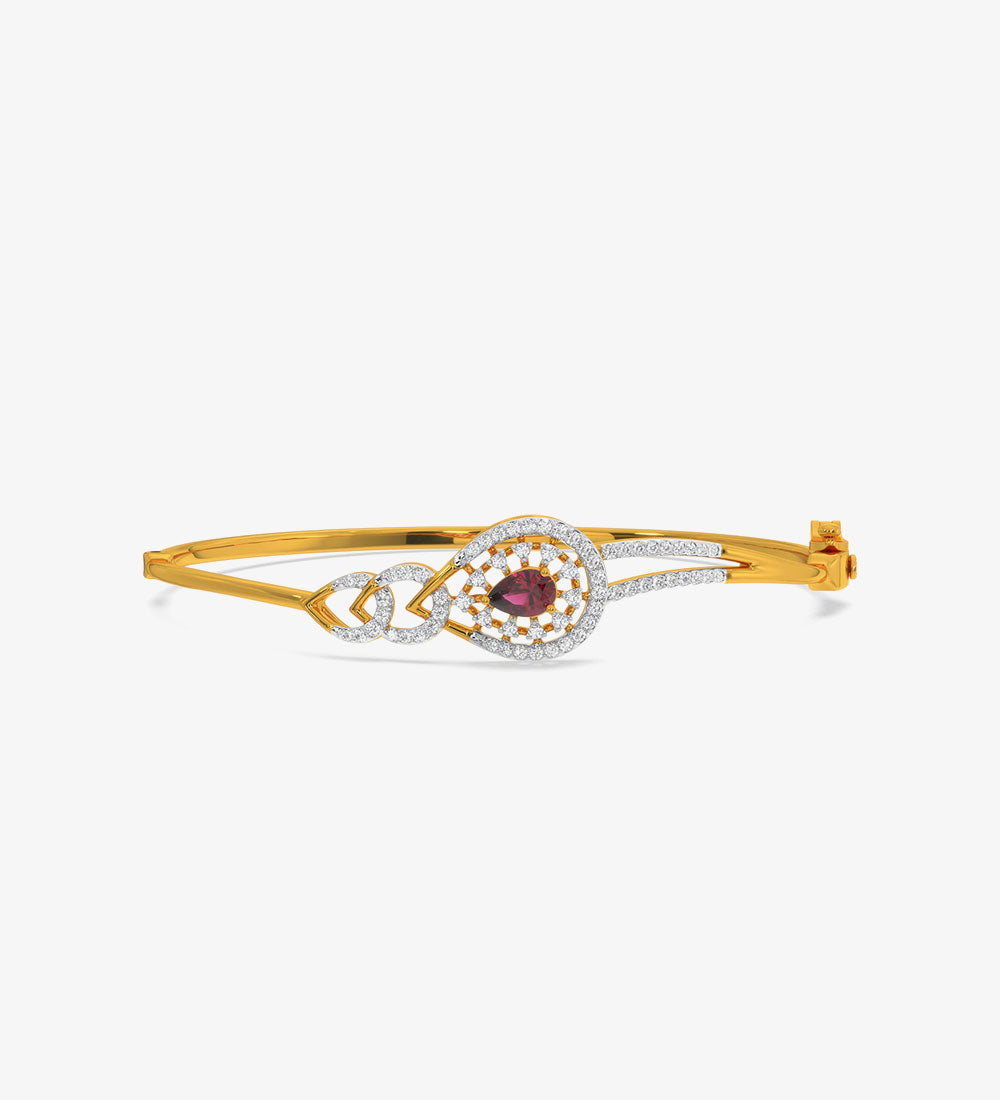 bracelet - Malabar Gold And Diamonds Yellow Gold Bangle -