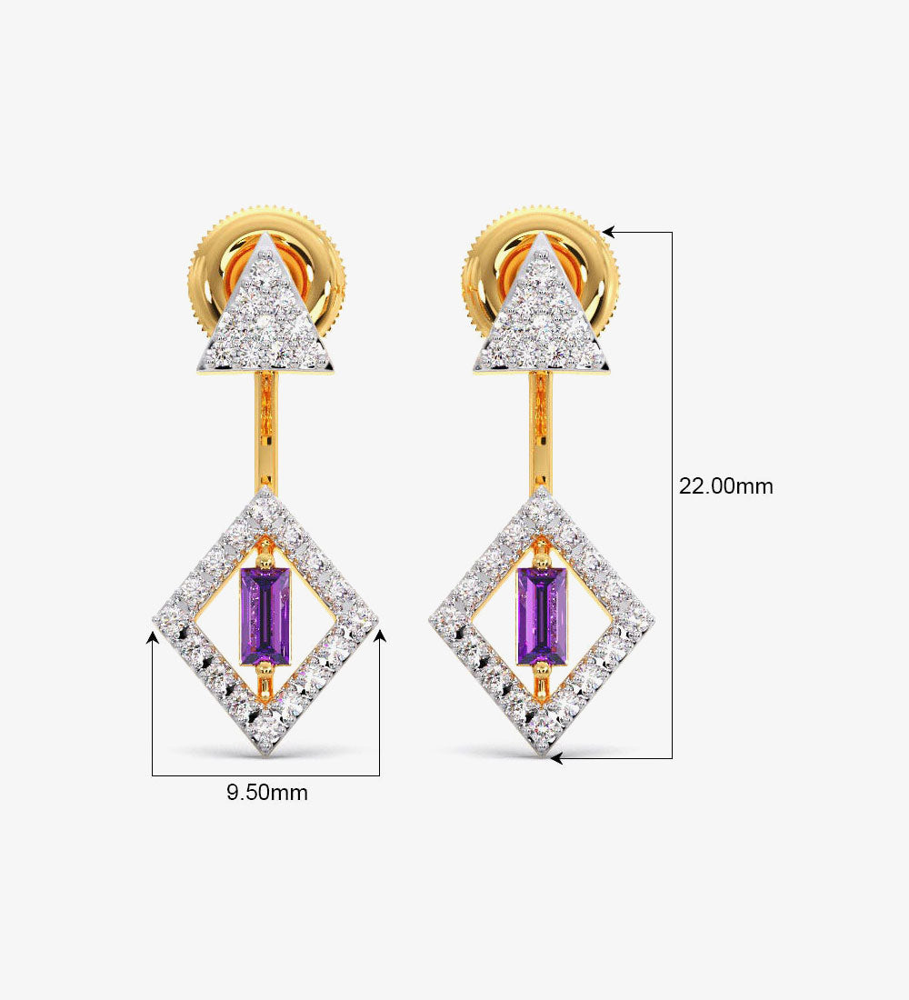 Pendant - New Aathviha Gold Diamond Stud Earrings -