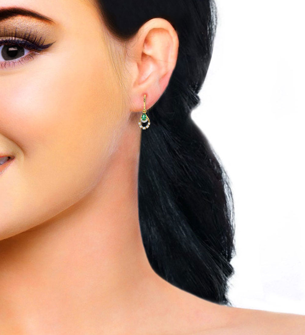 Pendant - Verdant Splendour Diamond Dangle Earrings -