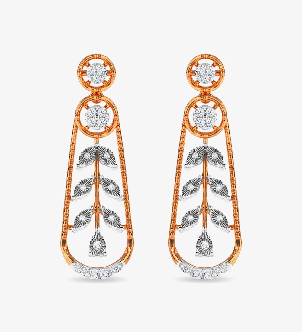 Gold - Traci Diamond Necklace Set Rose Gold - darksalmon