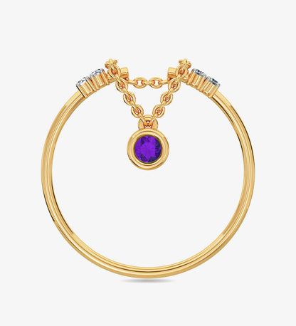 Gold - Latest Beyza Colour Stone Traditional Ring -