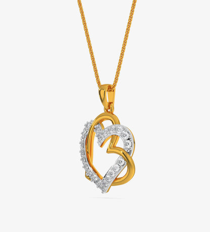 Gold - Love Pendant For Women Stylishly Designed -