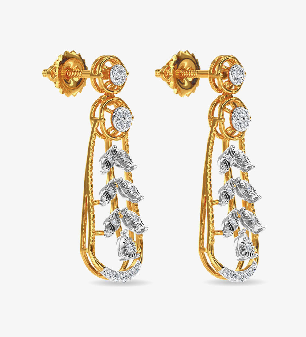 Gold - Traci Diamond Necklace Set Rose Gold -