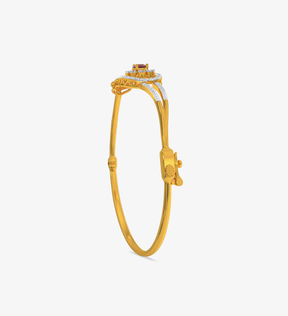 bracelet - Malabar Gold And Diamonds Yellow Gold Bangle -