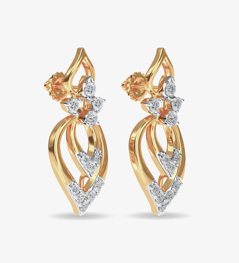 Accessories - Diamond Stud Eulla Earring Rose Gold -