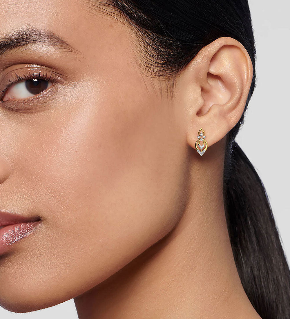 Accessories - Diamond Stud Eulla Earring Rose Gold -