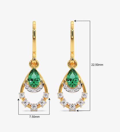 Pendant - Verdant Splendour Diamond Dangle Earrings -