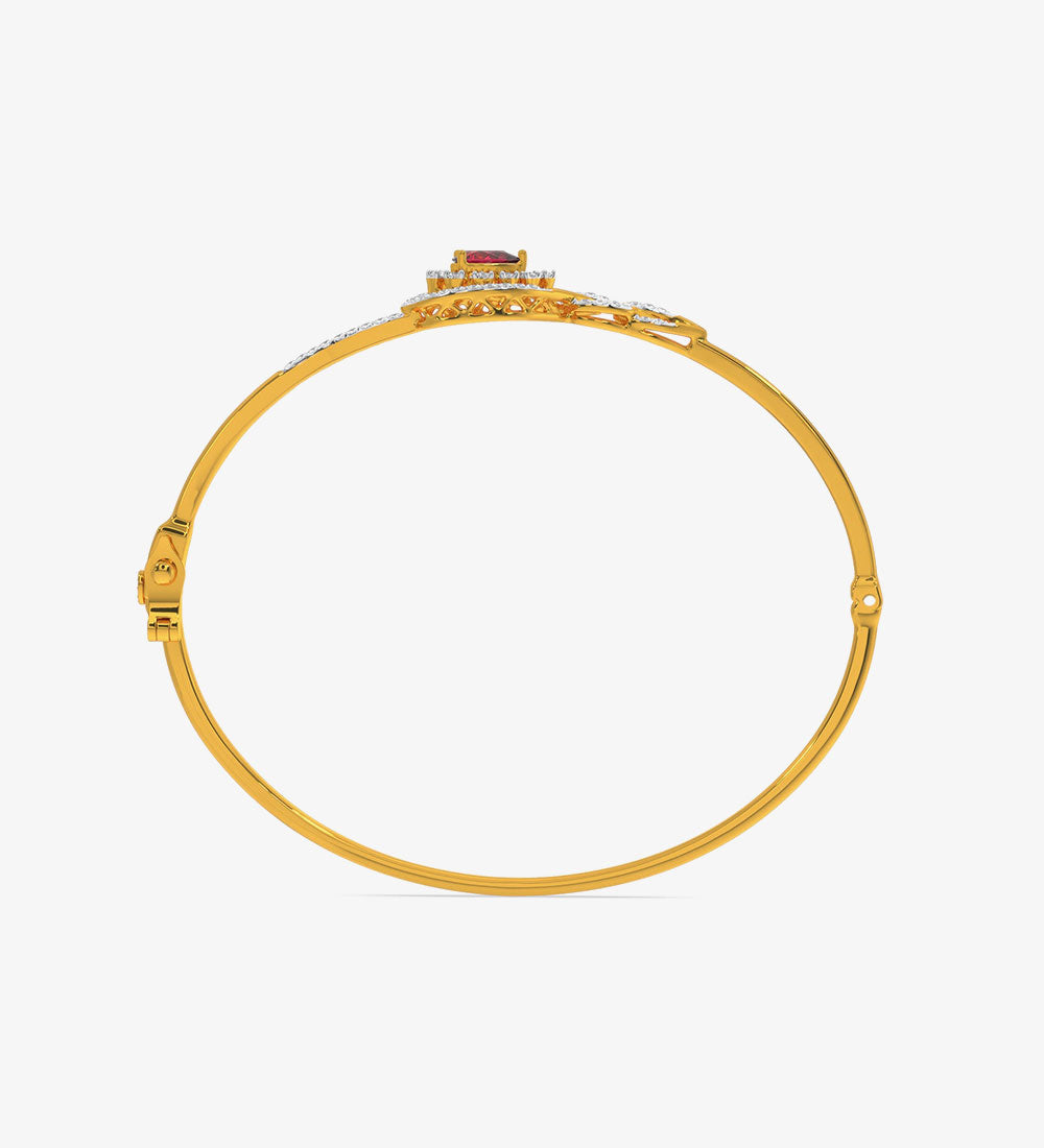 bracelet - Malabar Gold And Diamonds Yellow Gold Bangle -