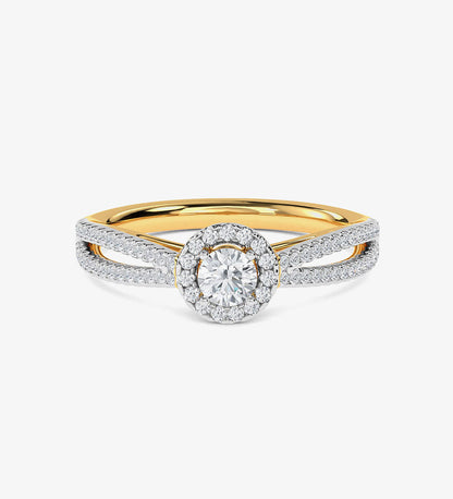 Rings - Erina Solitaire Ring Kisna White Gold Ring -
