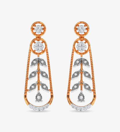 Gold - Traci Diamond Necklace Set Rose Gold - darksalmon