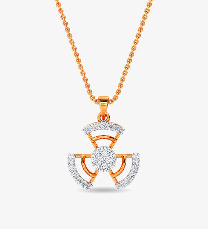 Pendant - Diamond Ed Pendant Yellow Gold / 14KT - darksalmon