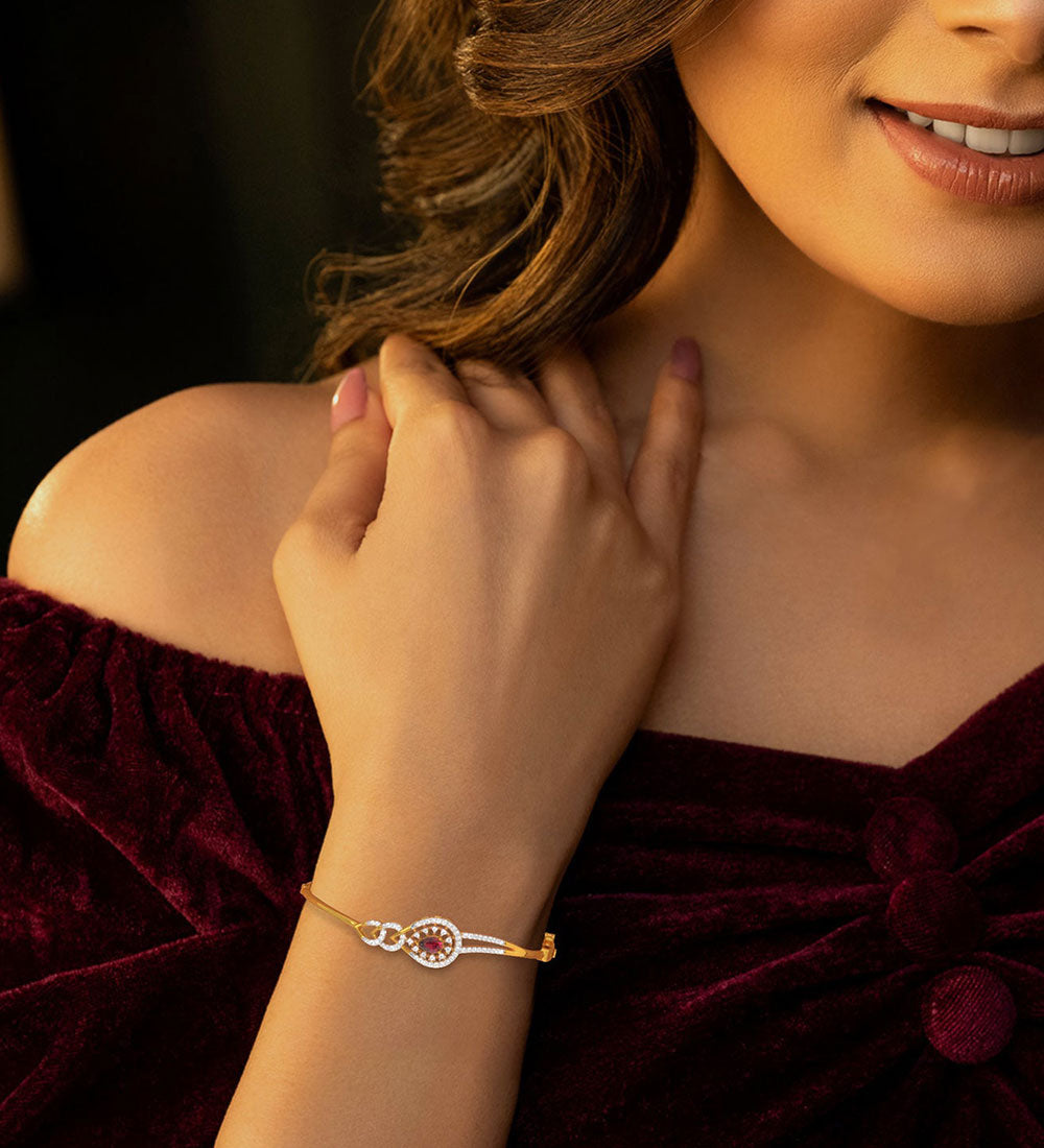 bracelet - Malabar Gold And Diamonds Yellow Gold Bangle -