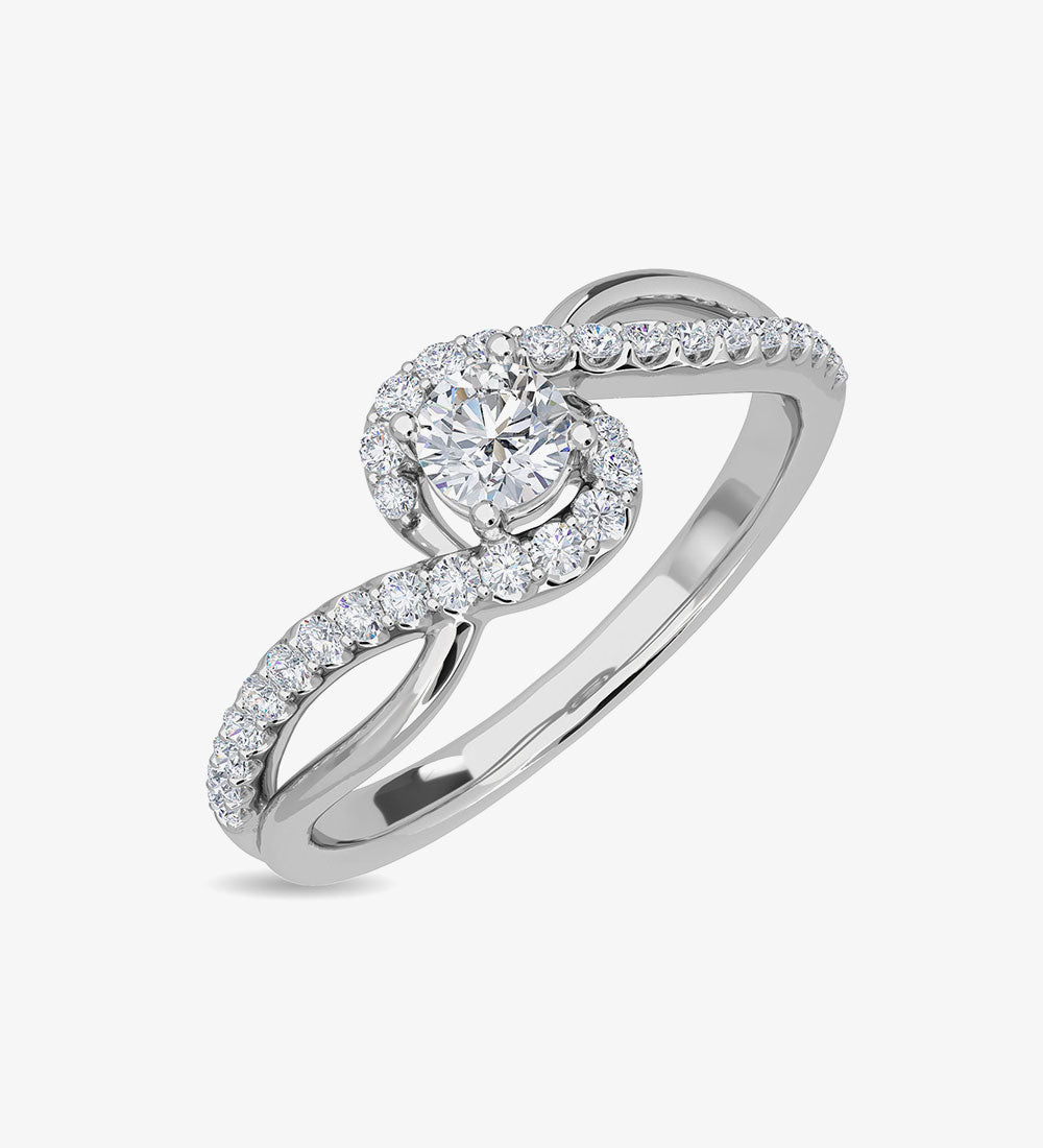 Accessories - Real Diamond Jewellery Gold Diamond Ring - darkgray