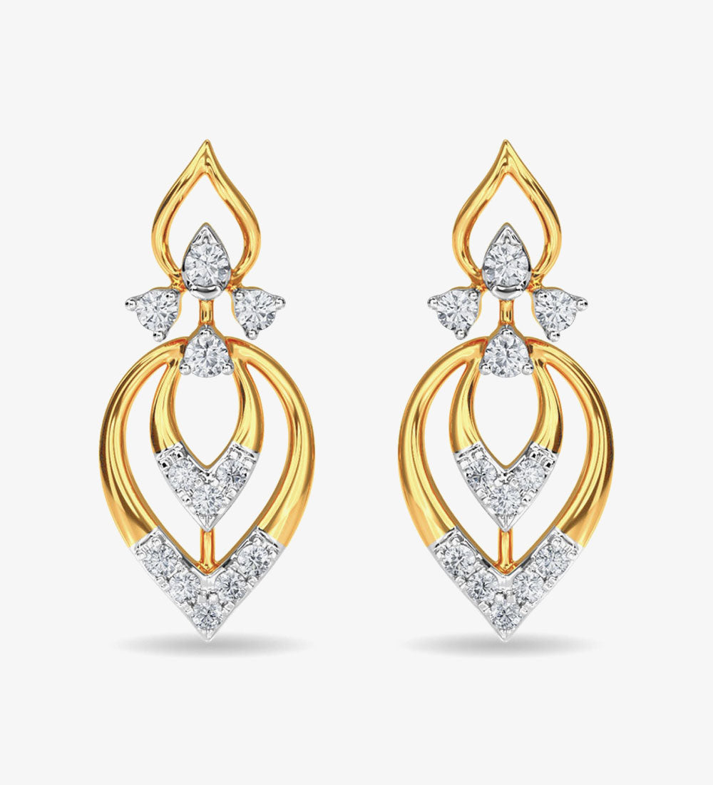 Accessories - Diamond Stud Eulla Earring Rose Gold -