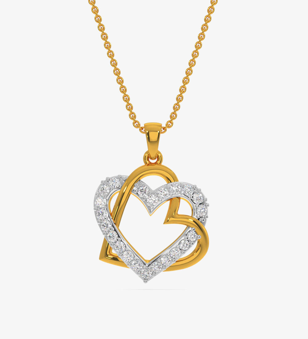 Gold - Love Pendant For Women Stylishly Designed -