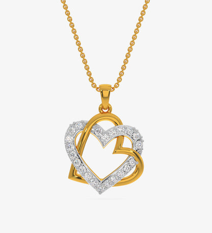 Gold - Love Pendant For Women Stylishly Designed -