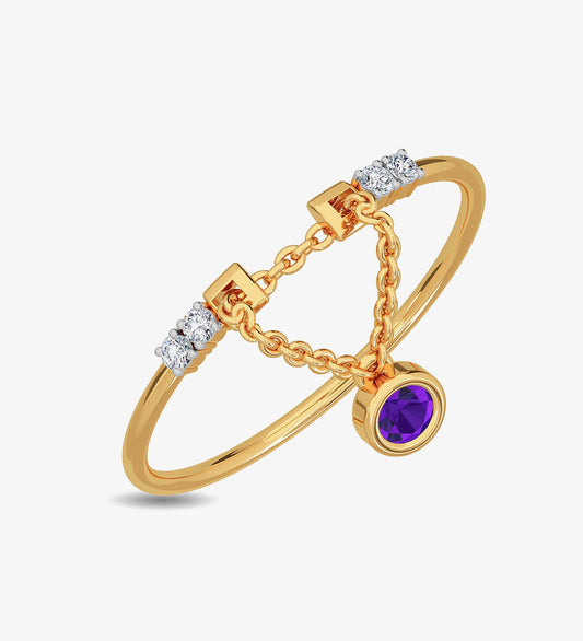 Gold - Latest Beyza Colour Stone Traditional Ring -